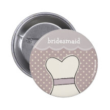Bridesmaid -- Wedding dress // PURPLE Pinback Button