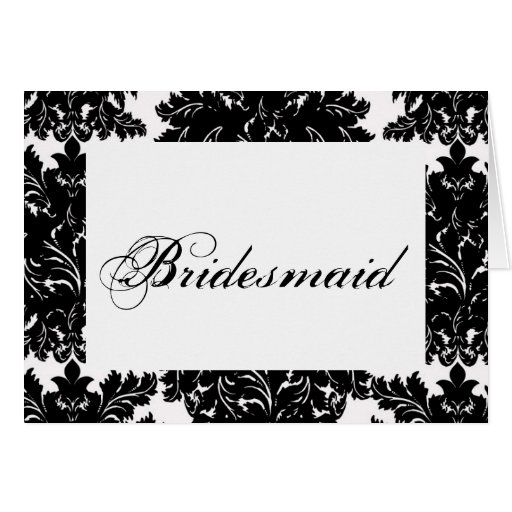 "Bridesmaid" Wedding Table Card