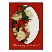 Bridesmaid Will You Be My Bridesmaid Card With Ros