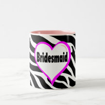 Bridesmaid Zebra Stripes Coffee Mug