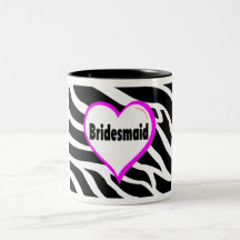 Bridesmaid (Zebra Stripes) Coffee Mugs