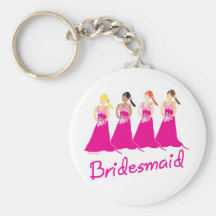Bridesmaids Favours Pink Themed Key Chain