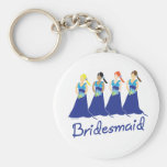 Bridesmaids in Blue Wedding Attendant Keychain