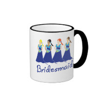 Bridesmaids in Blue Wedding Attendant Mug