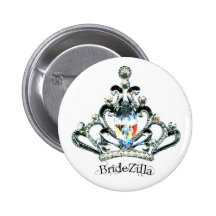 BrideZilla Tiara buttons
