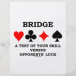 Bridge A Test Of Your Skill Versus Opponents' Luck Personalized Flyer