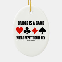 Bridge Is A Game Where Repetition Is Key Christmas Tree Ornaments