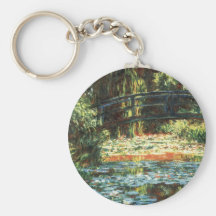 Bridge Over The Water Lily Pond by Claude Monet Keychains