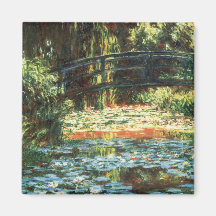 Bridge Over The Water Lily Pond by Claude Monet Fridge Magnets