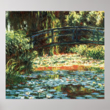 Bridge Over The Water Lily Pond by Claude Monet Print