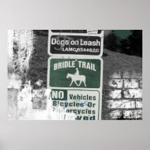 Bridle Trail Sign Poster