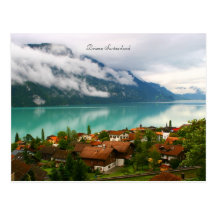 Brienz Switzerland & bluish green lake Brienzersee Post Cards