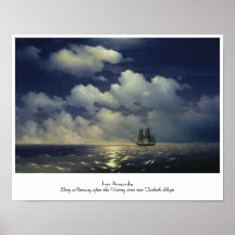 Brig Mercury after the Victory over Turkish Ships Poster