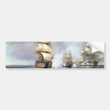 Brig Mercury Attacked by Two Turkish Ships Bumper Sticker