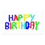 Bright and Colourful. Happy Birthday. Business Cards