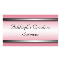 Bright and Sophisticated Pink Business Cards