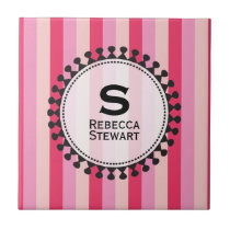 Bright Awnings Pink Personalised Tile tiles