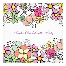Bright Blossoms Bachelorette Party Invitation