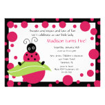 Bright & Bold Ladybug Birthday Invitation