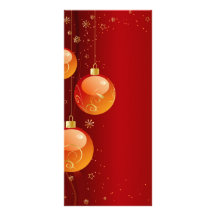 Bright Christmas ornaments Full Color Rack Card