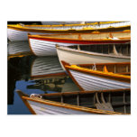 Bright coloured boats at the Wooden Boat Centre Post Cards
