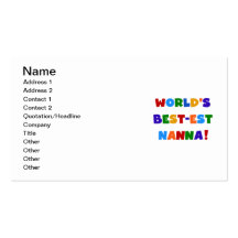 Bright Colours Best-est Nanna Tshirts Business Card