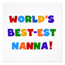 Bright Colours Best-est Nanna Tshirts Custom Invites
