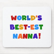 Bright Colours Best-est Nanna Tshirts Mousepads