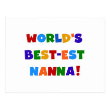 Bright Colours Best-est Nanna Tshirts Postcards