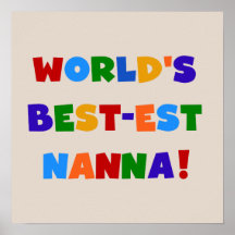 Bright Colours Best-est Nanna Tshirts Print