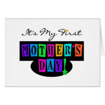 Bright Colours First Mother's Day T-shirts and Gif Card