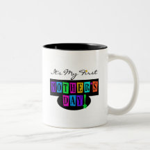 Bright Colours First Mother's Day T-shirts and Gif Coffee Mug