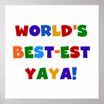 Bright Colours World's Best-est Yaya Gifts Print