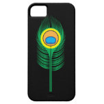 Bright elegant peacock feather graphic cover iPhone 5 case