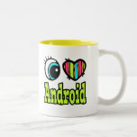 Bright Eye Heart I Love Android Mug
