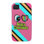 Bright Eye Heart I Love Being a Cheerleader iPhone 4 Covers