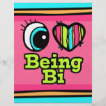 Bright Eye Heart I Love Being Bi Flyer Design