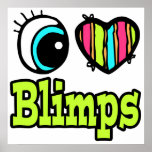 Bright Eye Heart I Love Blimps Print