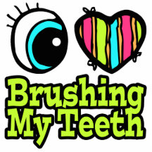 Bright Eye Heart I Love Brushing My Teeth Photo Cut Outs