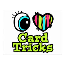 Bright Eye Heart I Love Card Tricks Post Card
