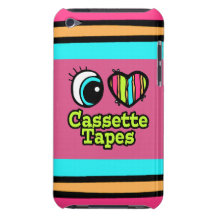 Bright Eye Heart I Love Cassette Tapes Barely There iPod Case