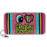 Bright Eye Heart I Love Catching Fireflies Laptop Speaker