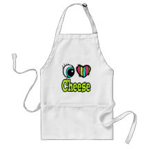 Bright Eye Heart I Love Cheese Apron