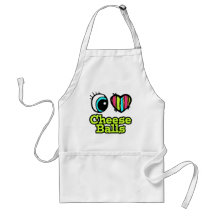 Bright Eye Heart I Love Cheese Balls Aprons