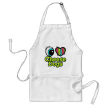 Bright Eye Heart I Love Cheese Dogs Aprons