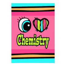 Bright Eye Heart I Love Chemistry Personalized Announcement
