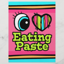 Bright Eye Heart I Love Eating Paste Custom Flyer