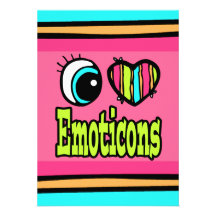 Bright Eye Heart I Love Emoticons Announcement