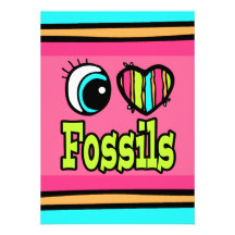Bright Eye Heart I Love Fossils Personalized Invite