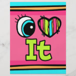 Bright Eye Heart I Love It Flyer Design